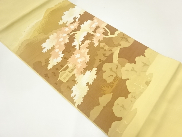 JAPANESE FUKURO OBI / WOVEN SCENERY